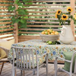 Fauna, vaxduk metervara, gulgrön, 145cm