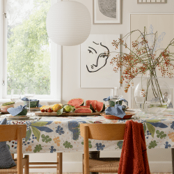 Ailanthus, duk, ljus multi, 145x250cm