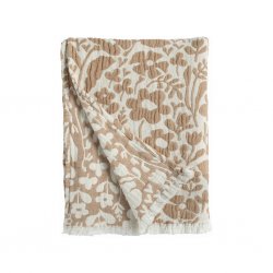 Fauna, pläd bomull, brun