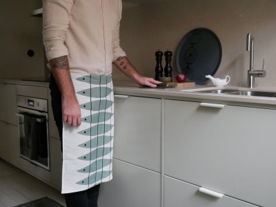 Sill Kökshandduk Grön grå