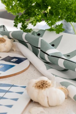 Sill Kökshandduk Grön grå