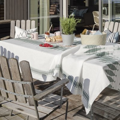 Sill, vaxduk metervara, gröngrå, 145cm