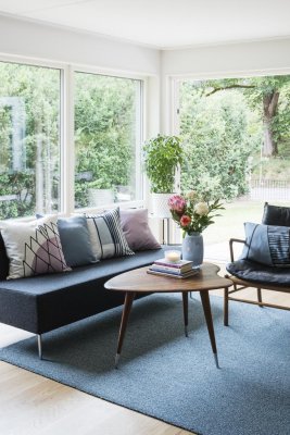 Picknick Elements, kuddfodral, blå, 45x45cm_