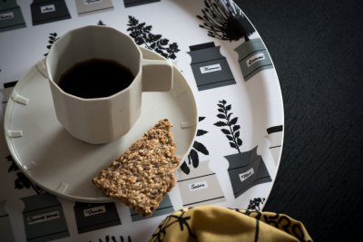 Persons kryddskåp, bricka, grön grå, 38 cm