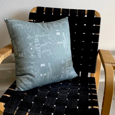 Picknick, kuddfodral, gröngrå, 45x45cm