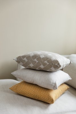 Prickruta, kuddfodral, ockra, 47x47cm