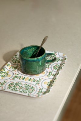 Skogsmedaljong, bricka, gulgrön