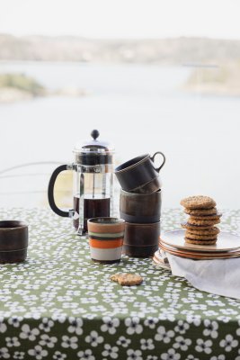 Belle Amie, vaxduk metervara, mörkgrön