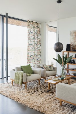 Körsbärsträdgården, metervara, beige, 150cm