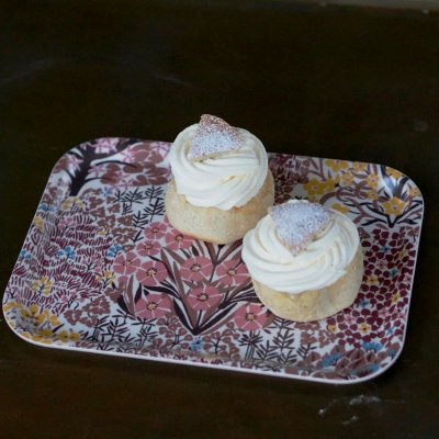 Botanic Garden, bricka, rosabrun, 27x20cm