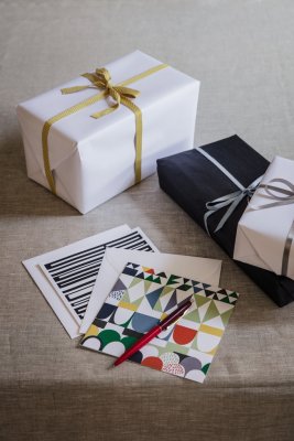 Bows, kort med kuvert, multi