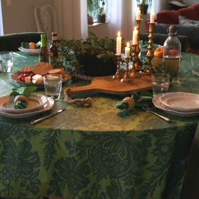 100620-0750Granatäpple, vaxduk metervara, grön