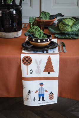 Jägare Kökshandduk Blå brun