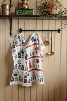 Persons kryddskåp Kökshandduk Grå brun