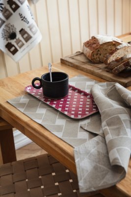 Korg XL, servett, natur/taupe, 45x45cm (2-pack)