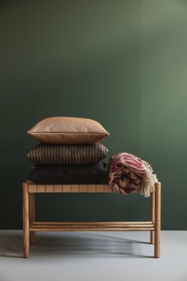 Kotteri, vinröd beige pläd