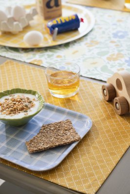 Kristina, bricka, blå, 27x20cm