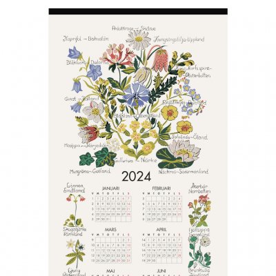 Almedahls Landskapsblommor, kalender 2024