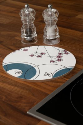 Picknick, blå/rosa grytunderlägg