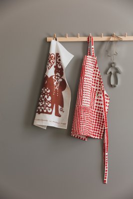 Gumman & Gubben pepparkaka kökshandduk upphängd på krok