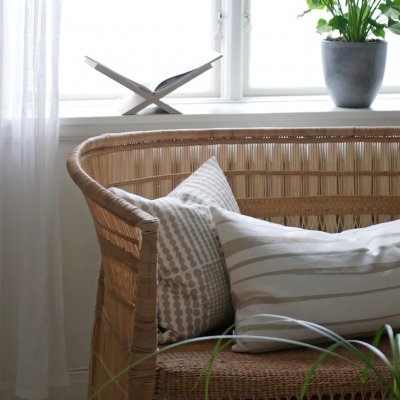 Pricktyg, beige kuddfodral