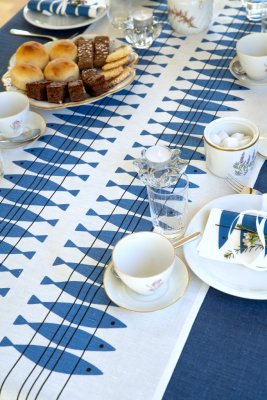 Sill, pappersservett, blå