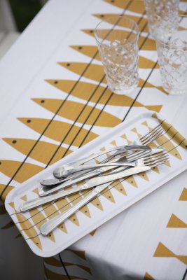 Sill, vaxduk metervara, ockra, 145cm