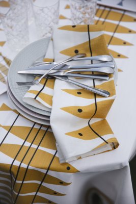 Sill, vaxduk metervara, ockra, 145cm