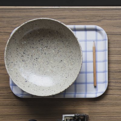 Kristina, vitblå bricka