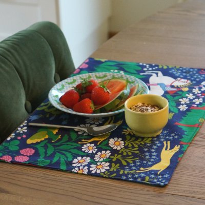 100590-0580Jakten, metervara, blå, 150cm