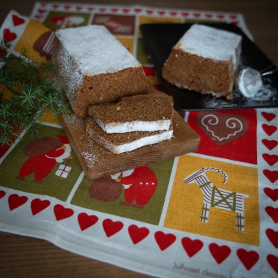 Almedahls Julhuset kökshandduk under julfika