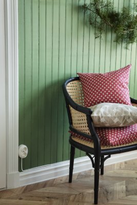 Korg, rött kuddfodral, 47x47cm