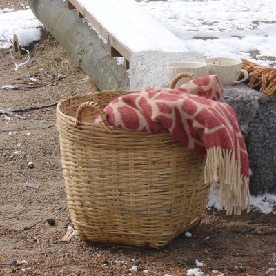 Kotteri, vinröd beige pläd