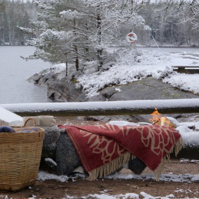 Kotteri, vinröd beige pläd