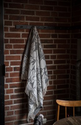 Skogen, pläd, grå offwhite