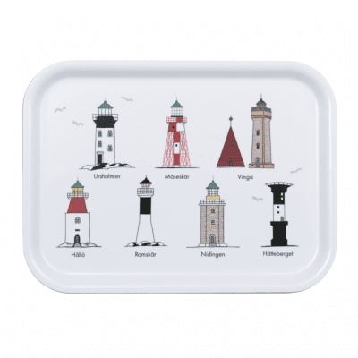 Svenska fyrar, bricka, multi