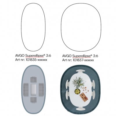 AVGO Superelipse, matta, blå