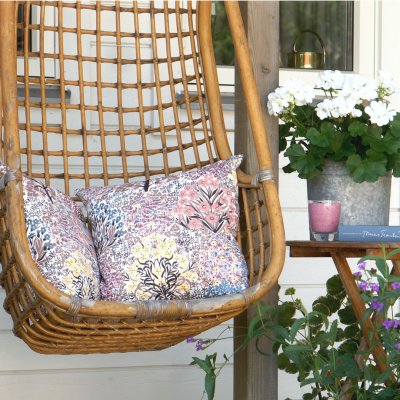 Botanic Garden, kuddfodral, rosabrun, 47x47cm