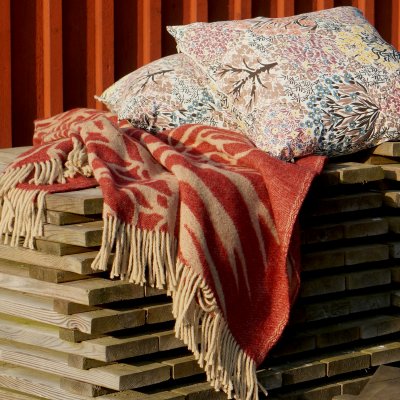 Botanic Garden, kuddfodral, rosabrun, 47x47cm