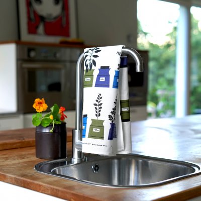 Persons kryddskåp Kökshandduk Blå