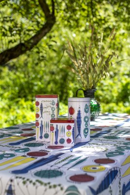 Picknick, rund burk, multi