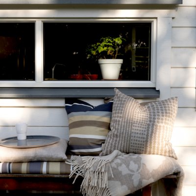 Almedahls Pricktyg, kuddfodral, natur taupe, 47x47cm, 101957-0066