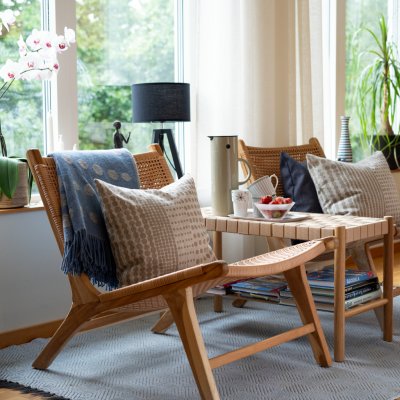 Pricktyg, kuddfodral, natur taupe, 47x47cm