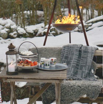 Pickepin, grå pläd, 100% ull