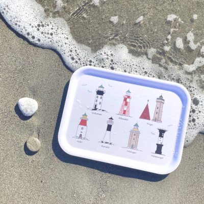 Svenska fyrar, bricka, multi, 27x20cm