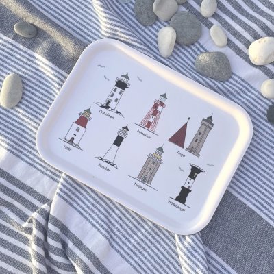 Svenska fyrar, bricka, multi