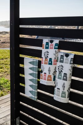 Persons kryddskåp Kökshandduk Grön grå